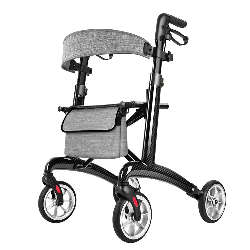 MN8890 Light Bariatric Carbon Fiber Rollator Folding Walker