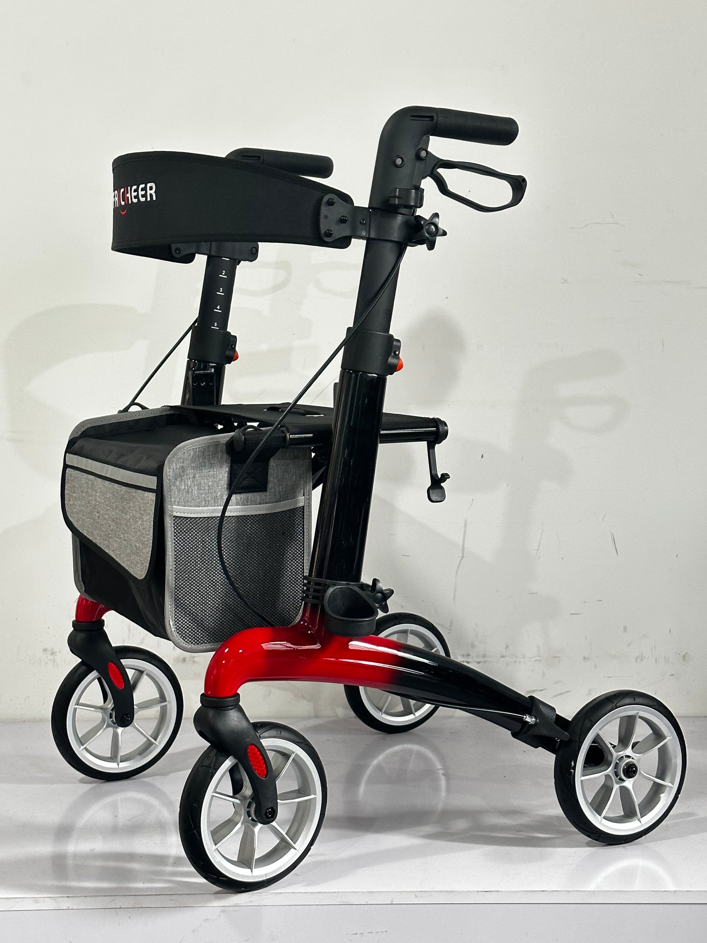 MN8890 Light Bariatric Carbon Fiber Rollator Folding Walker