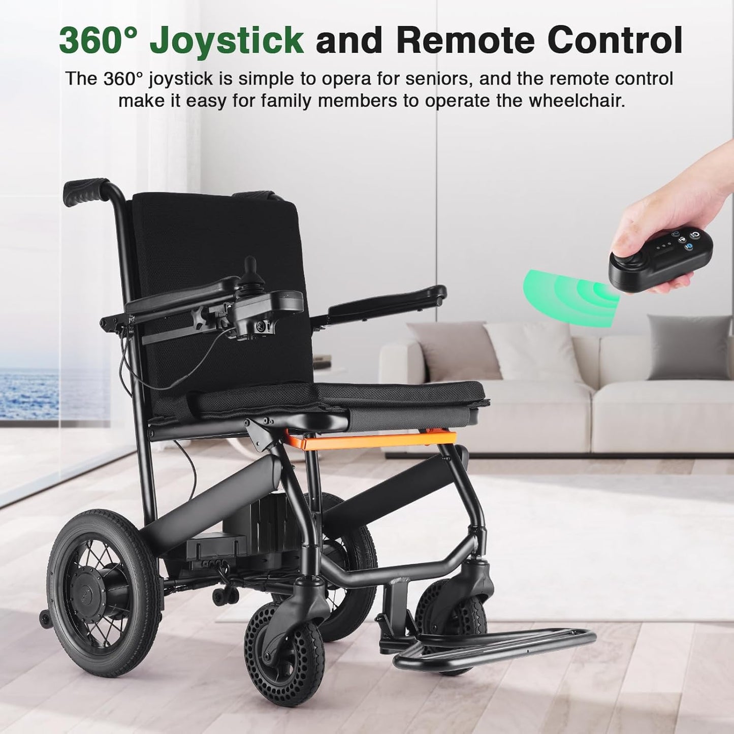 MN-LD3-B Carbon Fiber and Aluminum Frame Ultra Light Weight Electric Wheelchair