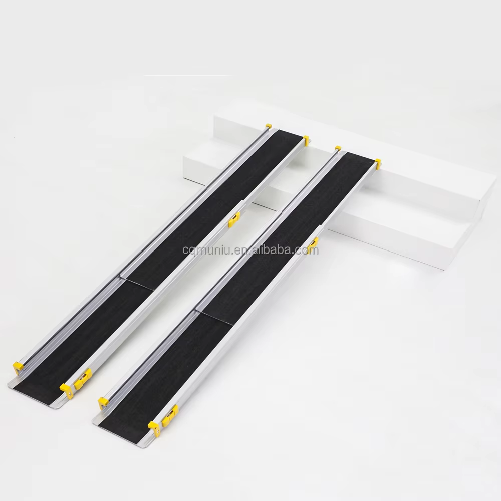 MN-207 Aluminum Foldable Threshold Wheelchair Access Ramp Telescopic Ramp