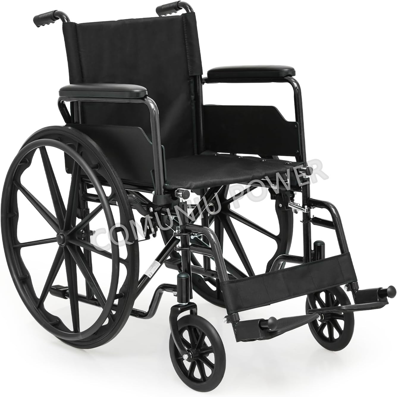 MN1011 Self Propelled Manual Wheelchairs Light Heavy Duty Folding Steel Manual Wheel Chair