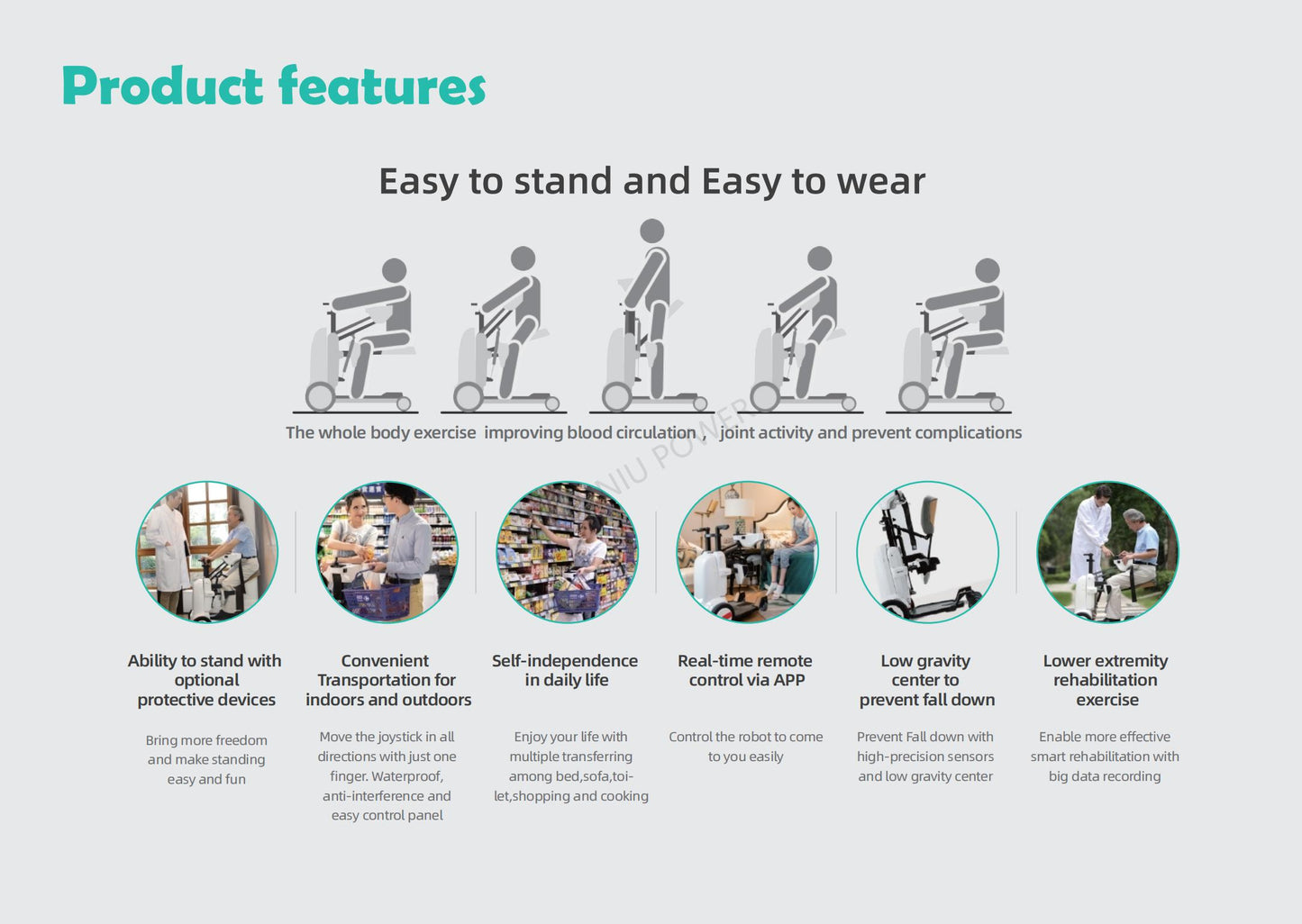 MN-XZ-1 Electric Assisted Standing rehabilitation training Lifting machine standing Aid for Mild Disability Lower Limb Dyskinesia
