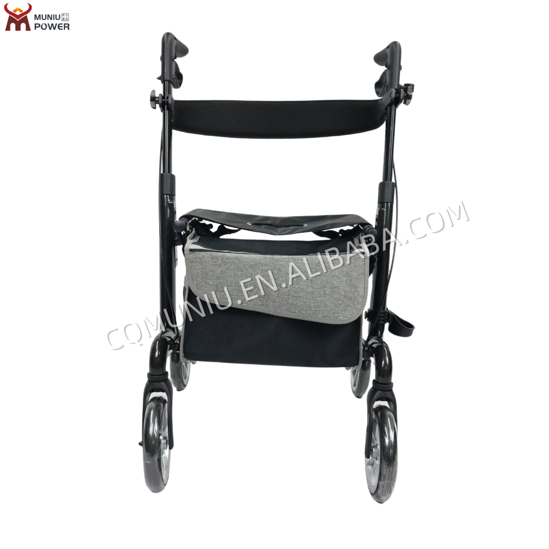 MN8890 Light Bariatric Carbon Fiber Rollator Folding Walker