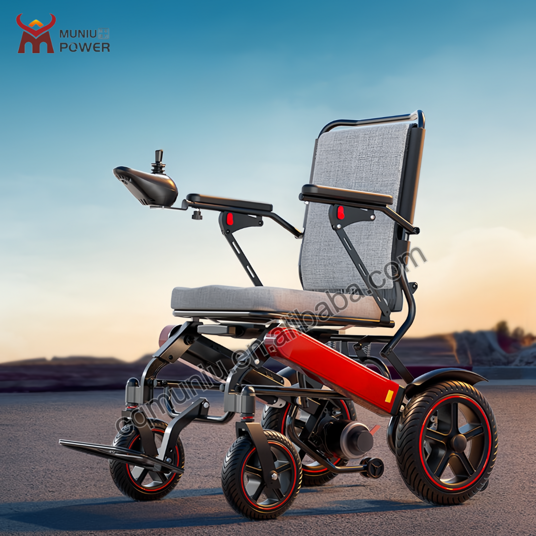 EY05 Aluminum 500W Motor Handicapped Foldable Electric Wheelchair