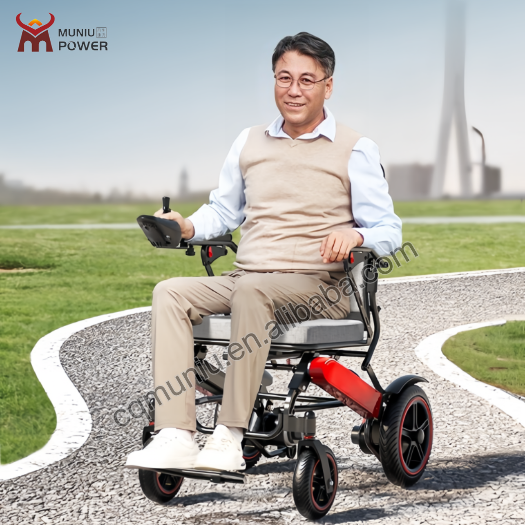 EY05 Aluminum 500W Motor Handicapped Foldable Electric Wheelchair
