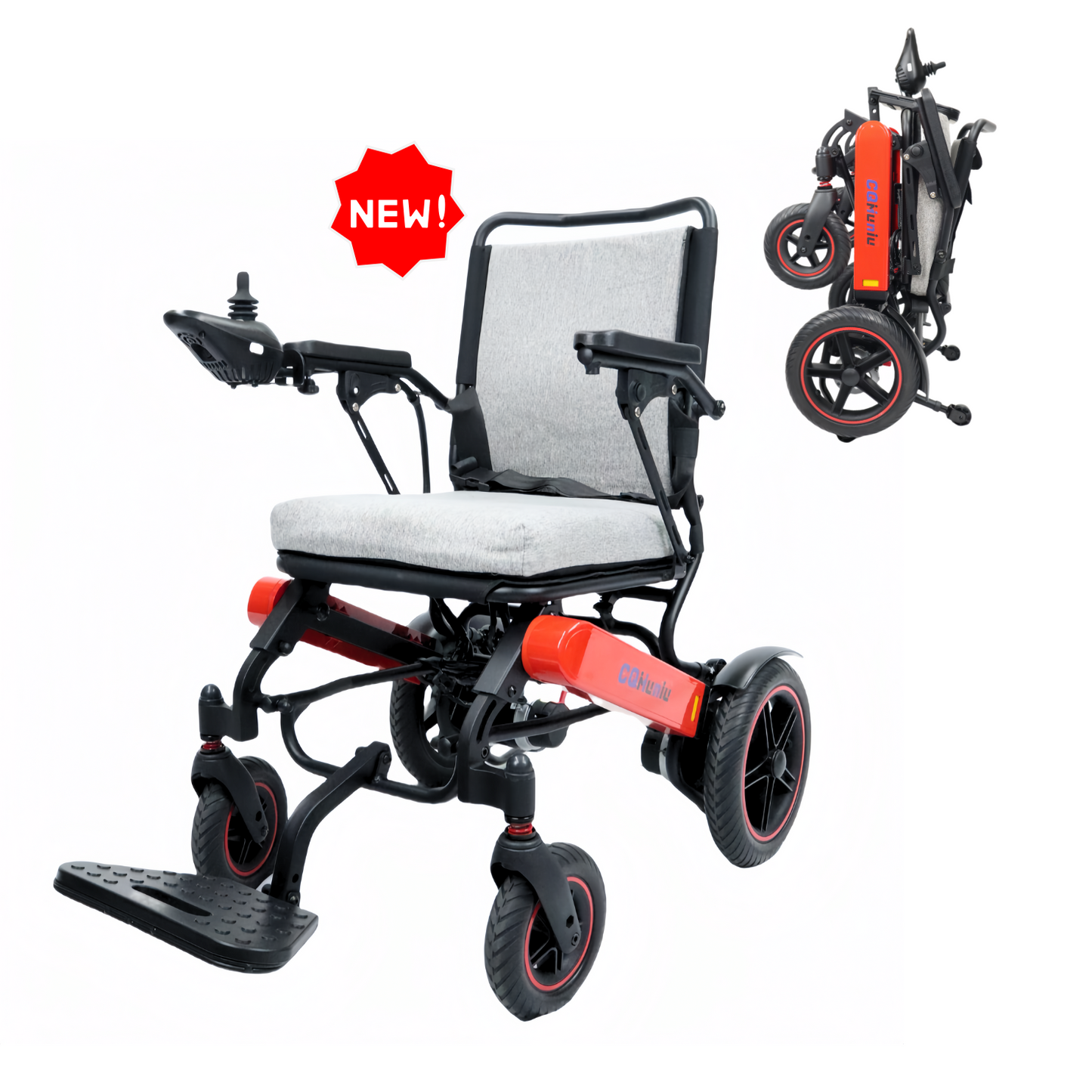 EY05 Aluminum 500W Motor Handicapped Foldable Electric Wheelchair for Elderly