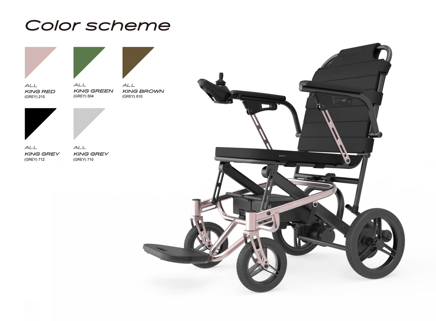 MN04 13KG Lightweight Portable Airline Approval Folding Magnesium Aluminum Electric Wheelchair for Disabled