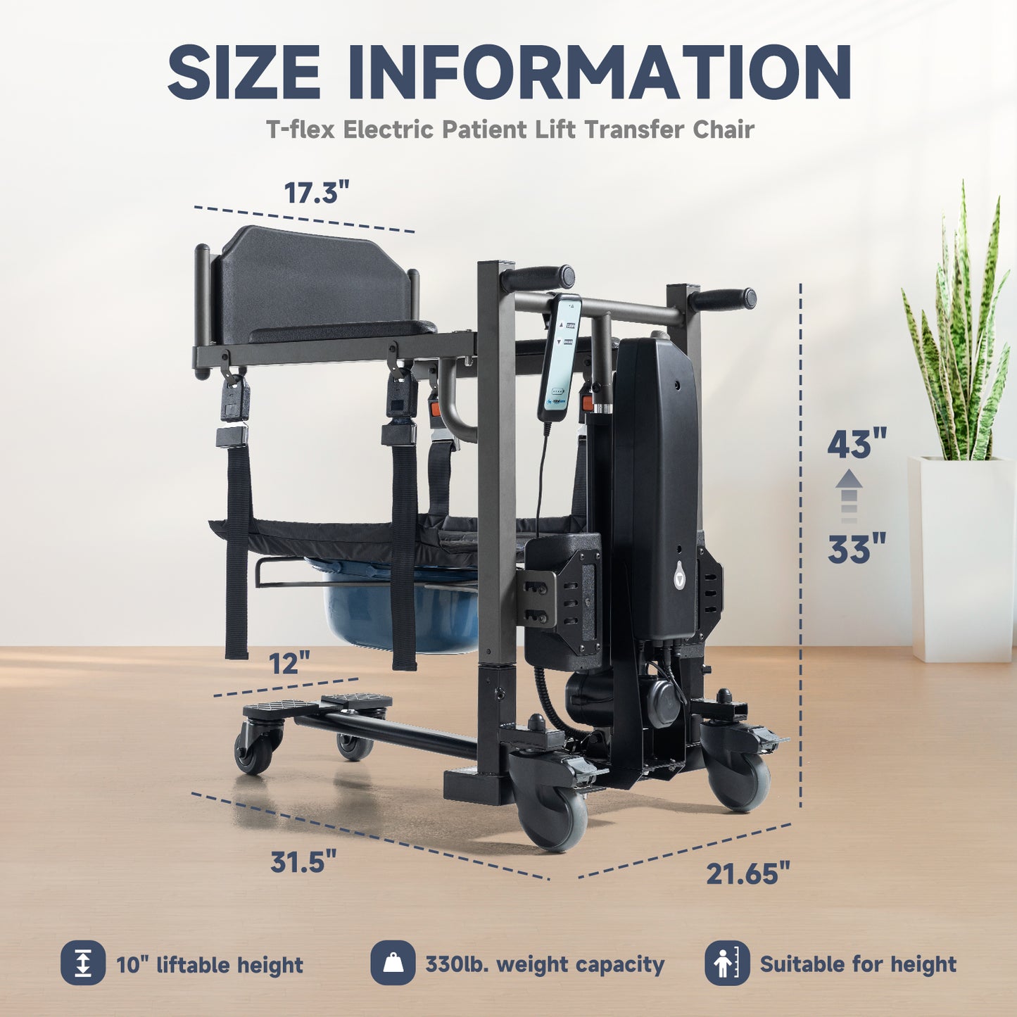 T-FLEX Multifuction Patient Lift Transfer Chair