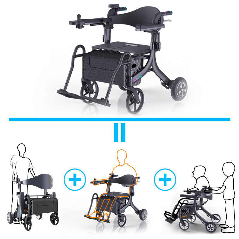 MN8865 Electric Folding Rollator Walker for The Elderly and Disabled