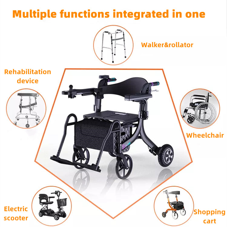 MN8865 Electric Folding Rollator Walker for The Elderly and Disabled