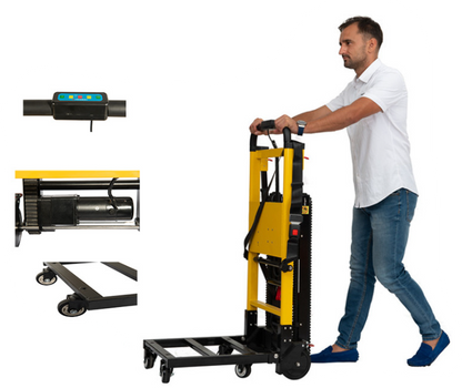 MN-11A Aluminum Alloy Electric Stair Climber Hand Trolley 24V Lithium Battery 160kg Capacity Up/Down Stairs Hospital