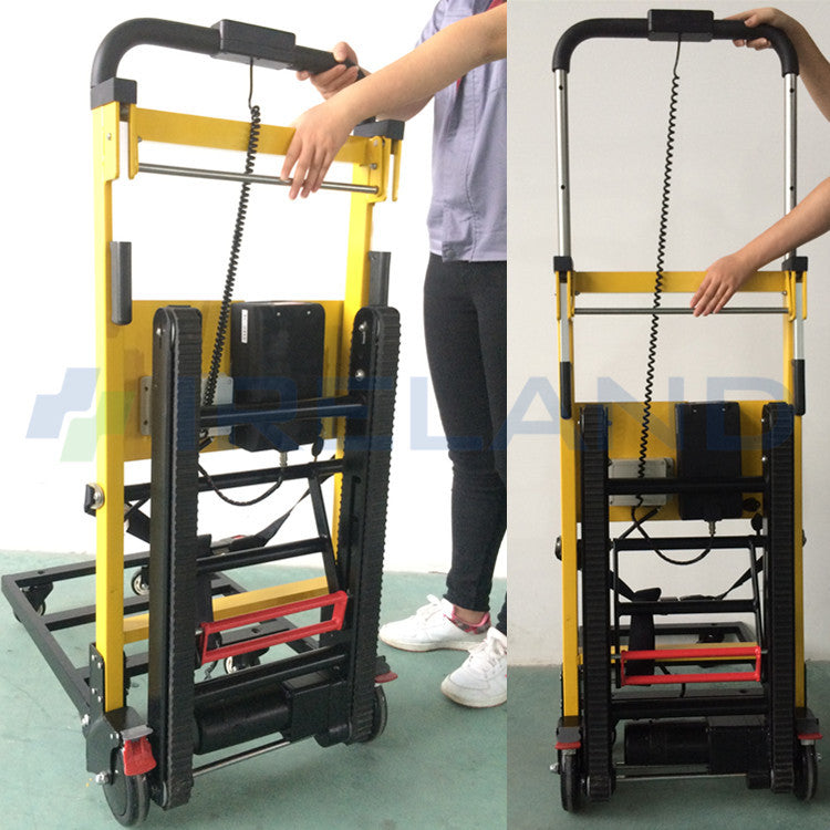MN-11A Aluminum Alloy Electric Stair Climber Hand Trolley 24V Lithium Battery 160kg Capacity Up/Down Stairs Hospital