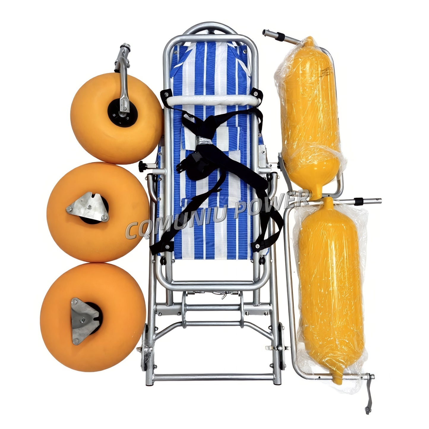 MN-BW01 Motorized Folding Floating Beach Accessible Wheelchairs All Terrain Sand Wheel Chair