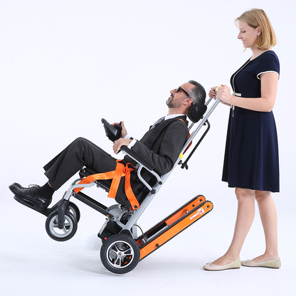 PL001 Rehabilitation Therapy Supplies Handicapped High Quality Hydraulic Track Electric Wheelchair Climber Stair Climbing Wheelchair