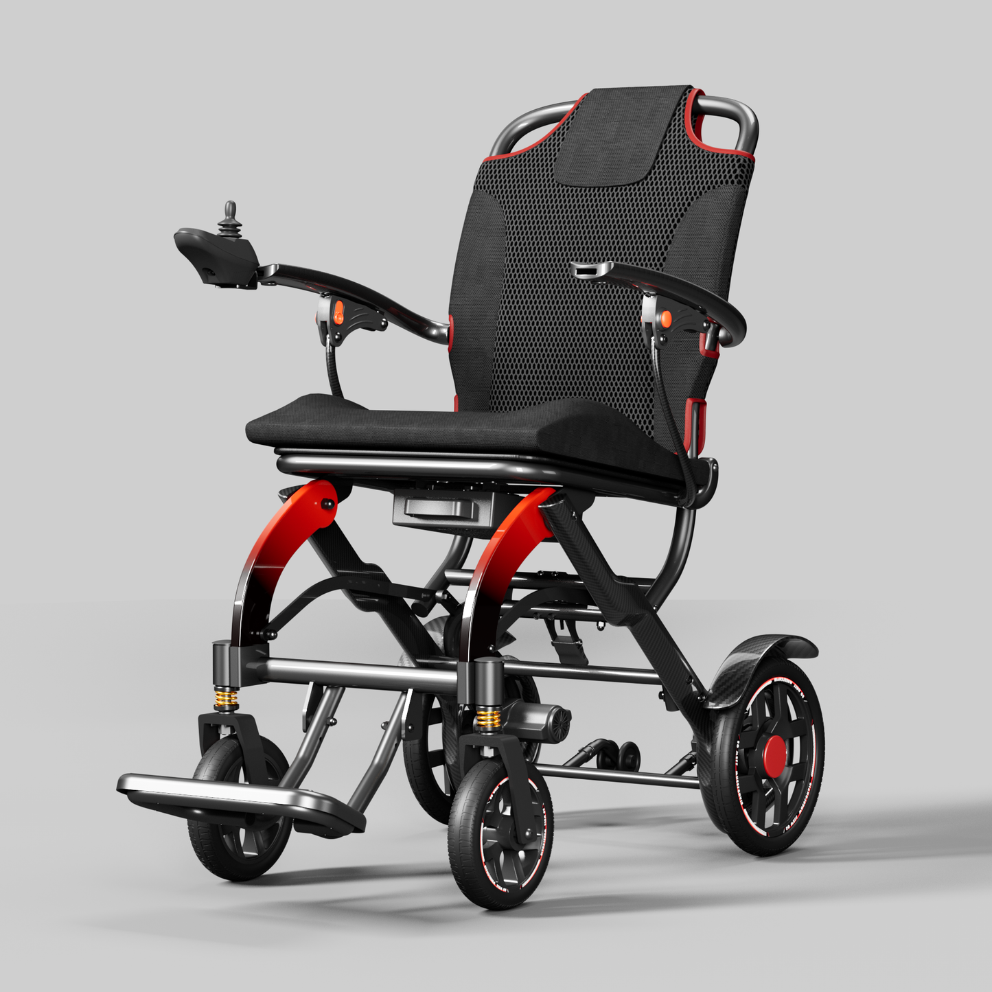 MN04 Lightweight Semi Carbon Fiber Aluminum Alloy Electric Wheelchair