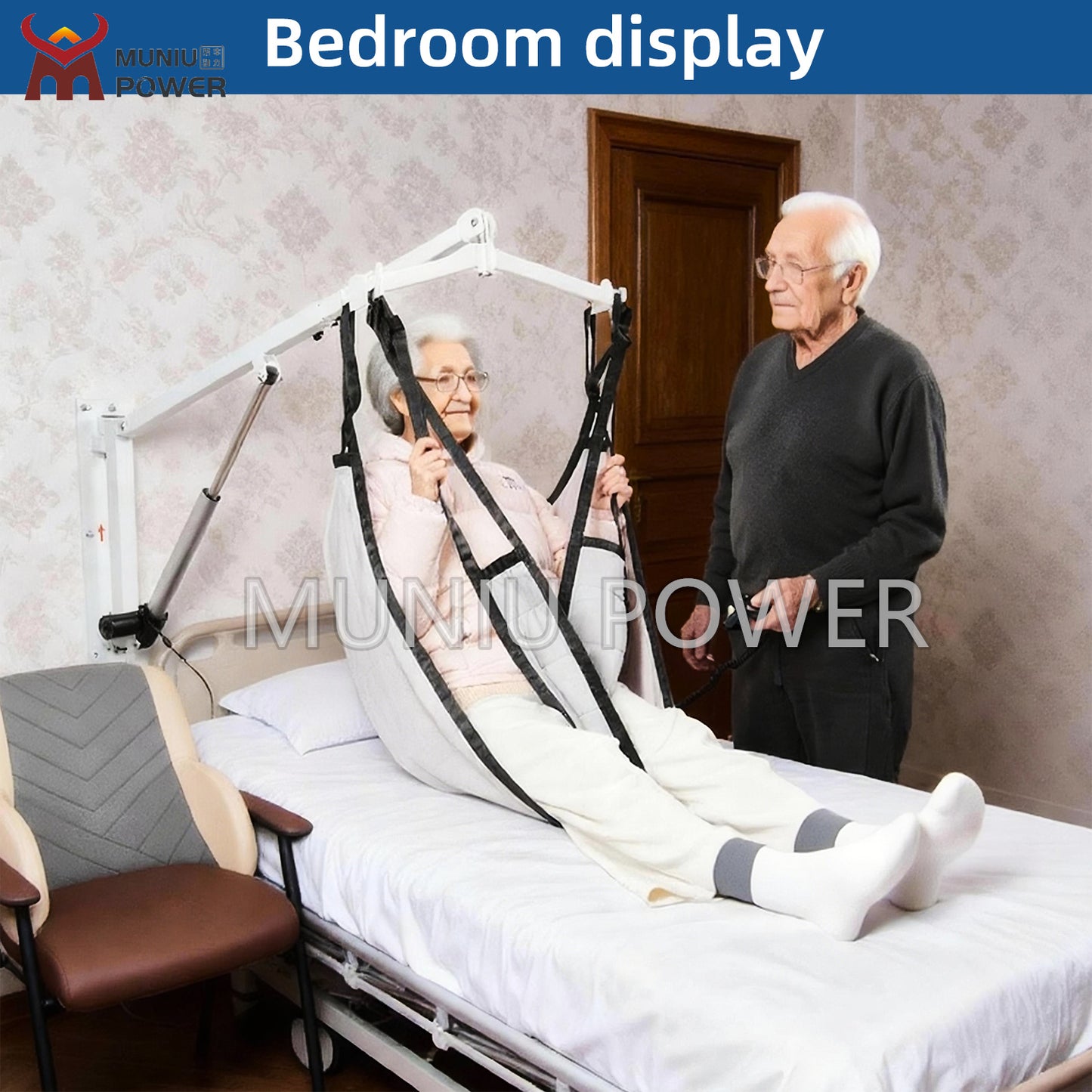 MY-YJE01 MUNIU Rehabilitation Therapy Electric Wall Mounted Patient Lift