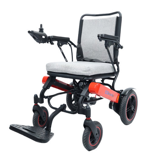 EY05 Aluminum 500W Motor Handicapped Foldable Electric Wheelchair for Elderly
