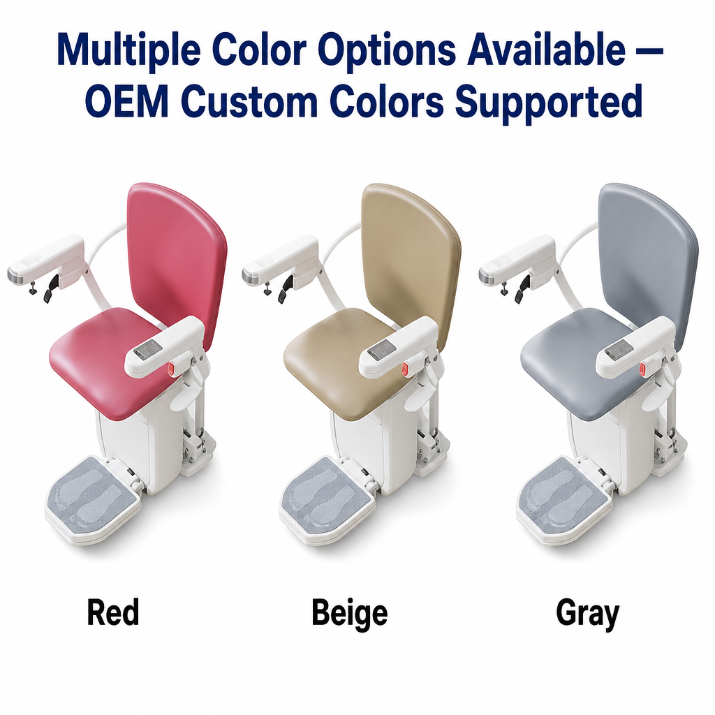 MN-CC03 Electric Curved Stair Lift Chair for Elderly & Mobility-Impaired Users