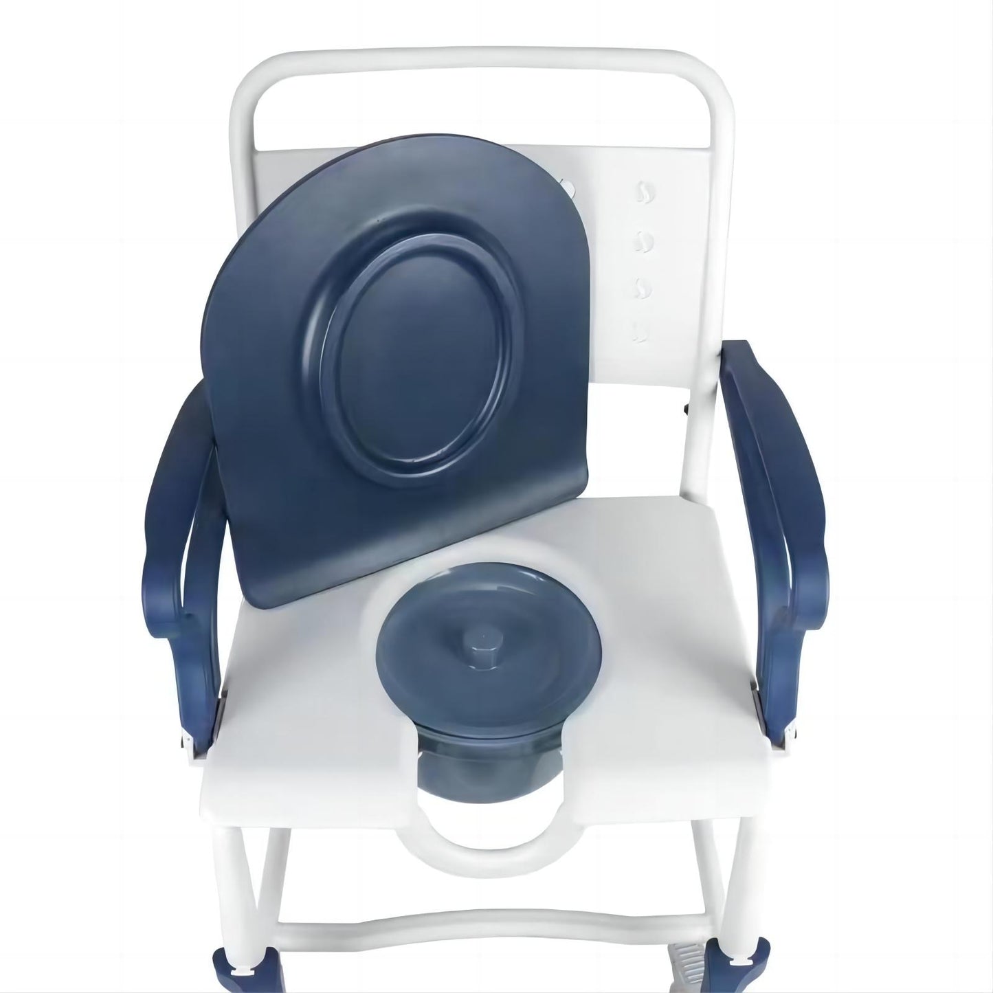 MN-8088B Heavy Duty Patent Plastic Lightweight 3-in-1 Folding Portable Commode Shower Chair Wheelchair Bath Chair