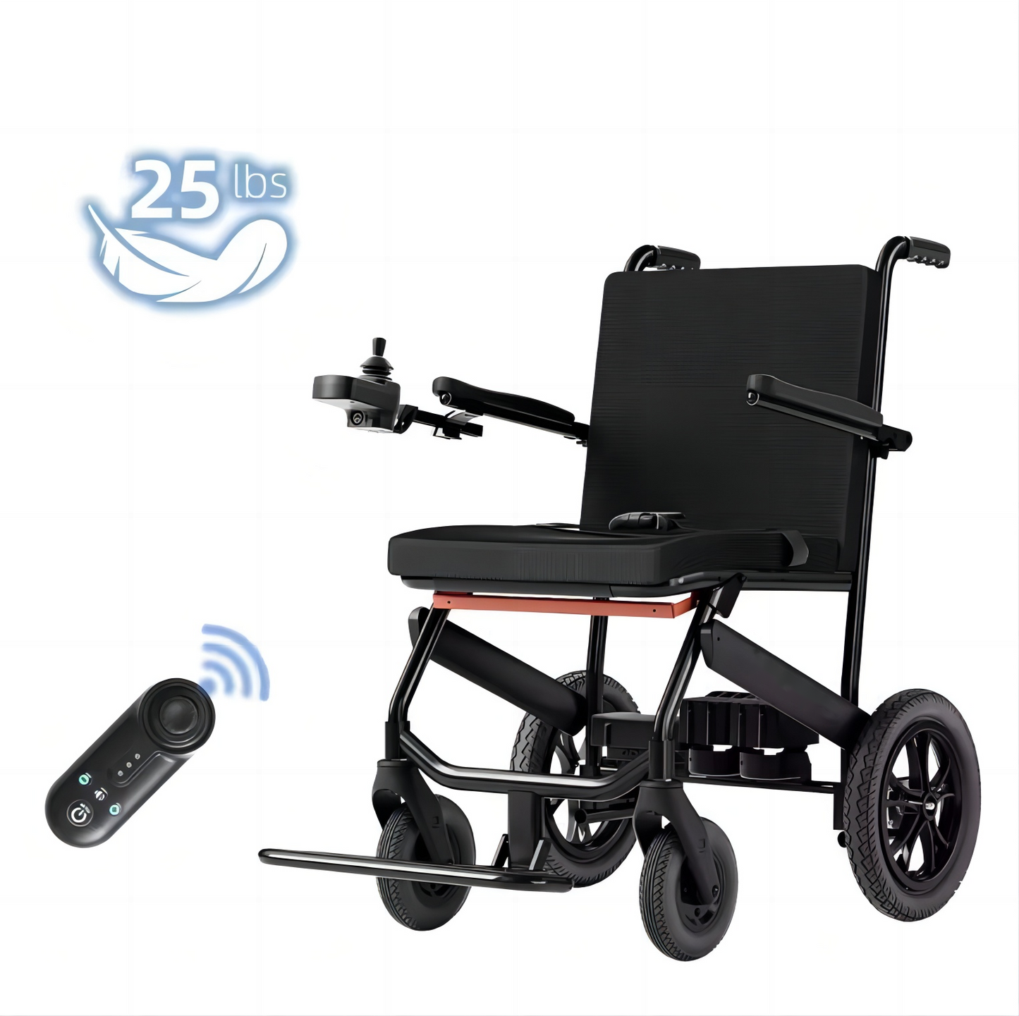 MN-LD3-B Lightweight Carbon Fiber Electric Wheelchair for Adults Compact Folding