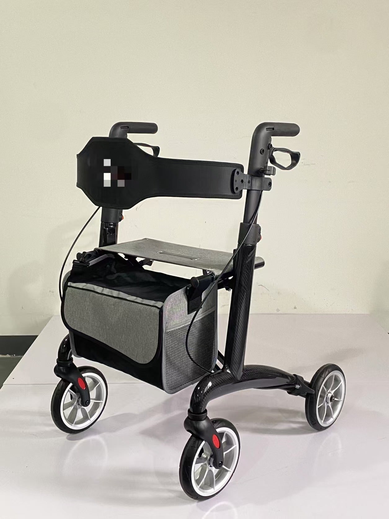MN8890 Light Bariatric Carbon Fiber Rollator Folding Walker