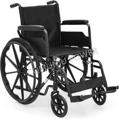 MN1011 Self Propelled Manual Wheelchairs Light Heavy Duty Folding Steel Manual Wheel Chair