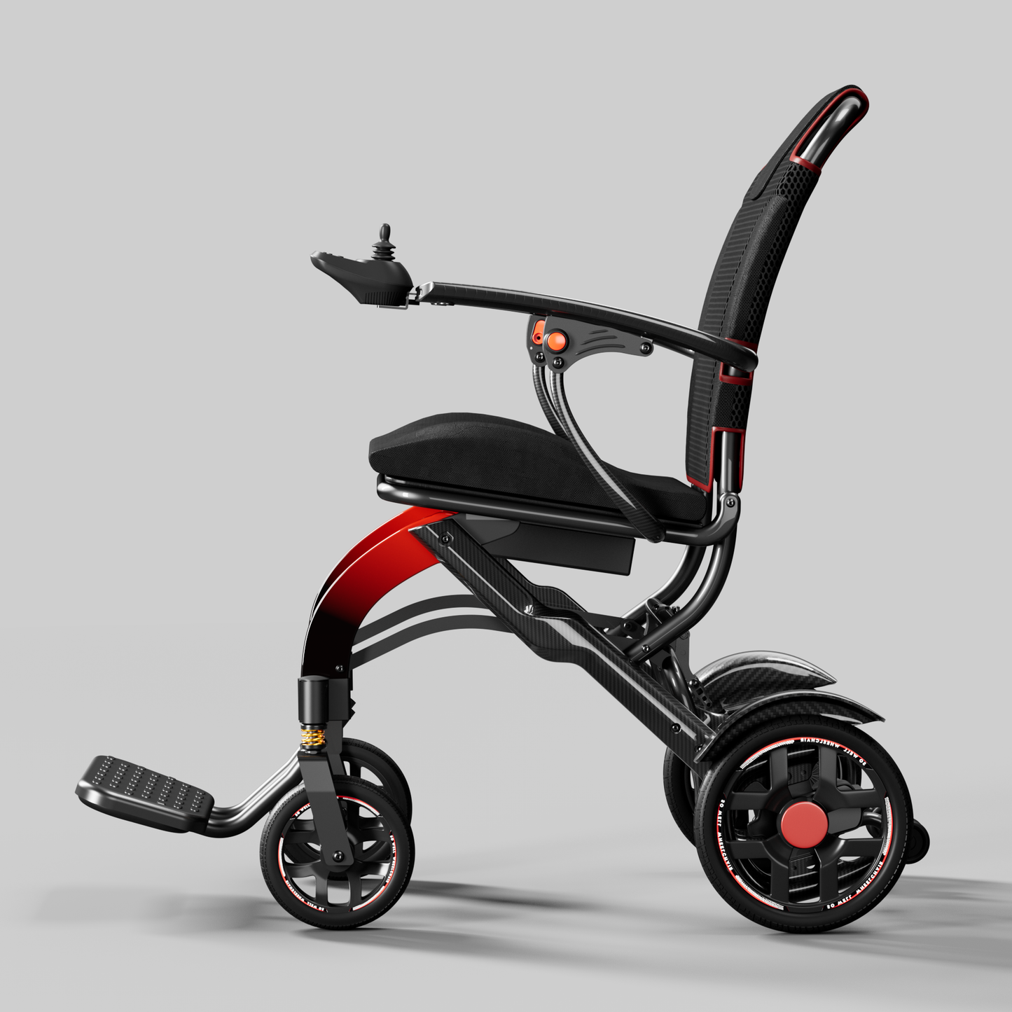 MN04 Lightweight Semi Carbon Fiber Aluminum Alloy Electric Wheelchair