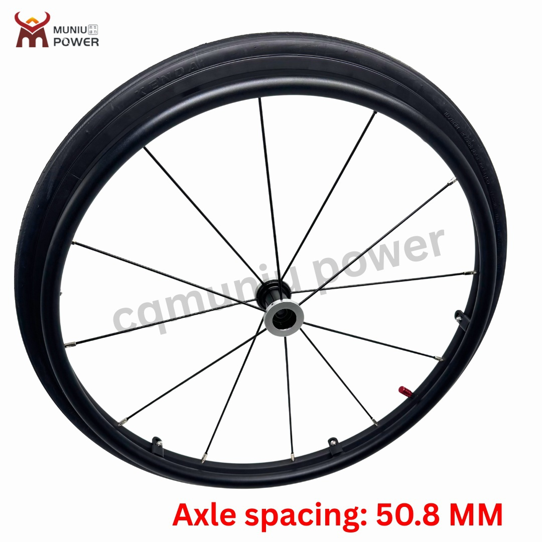MN20-R13 Wheelchair Parts Wheel Aluminum 24'' 25'' Inch Rear Wheel Tire with Iron Apoke