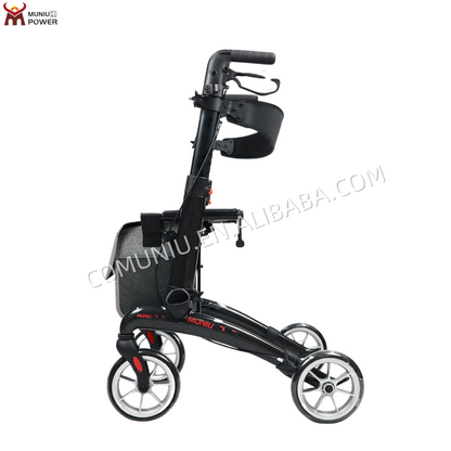 MN8890 Light Bariatric Carbon Fiber Rollator Folding Walker