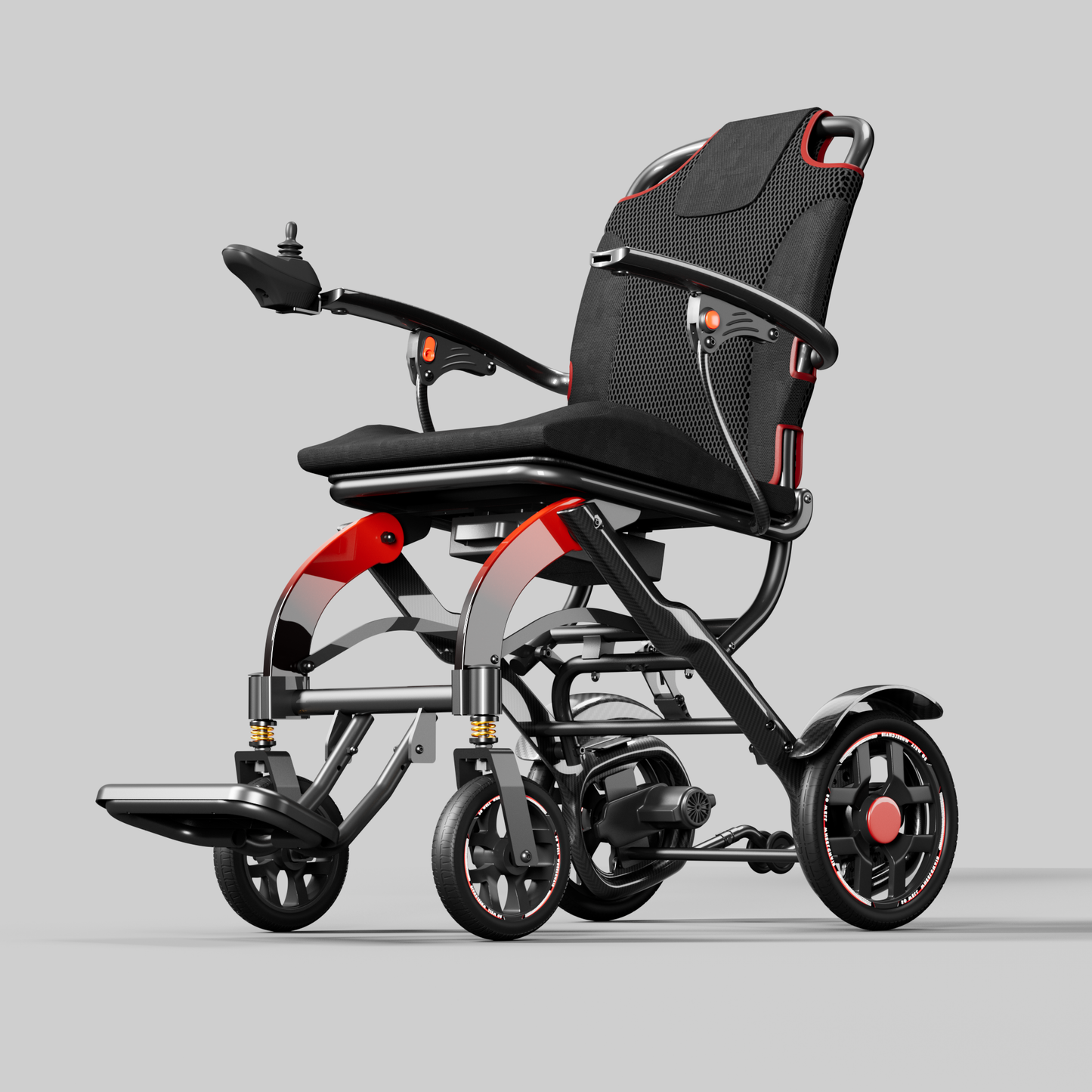 MN04 Lightweight Semi Carbon Fiber Aluminum Alloy Electric Wheelchair