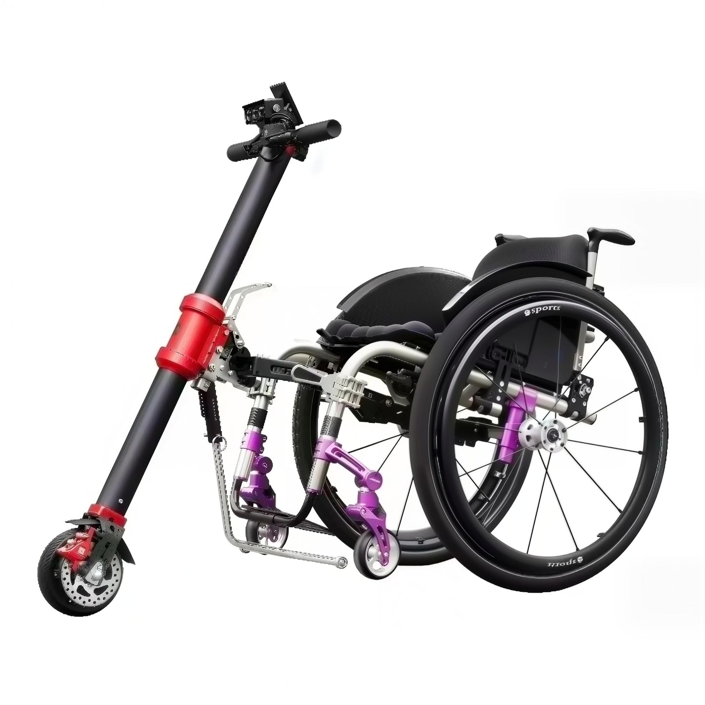 MP-XZQ1 MUNIU 36V 350W Electric Wheelchair Handcycle Conversion Kit Wheel Chair Handbike Attachment Motor Wheel Scooter Power Assist
