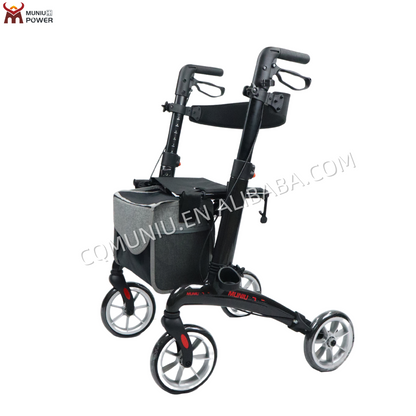 MN8890 Light Bariatric Carbon Fiber Rollator Folding Walker