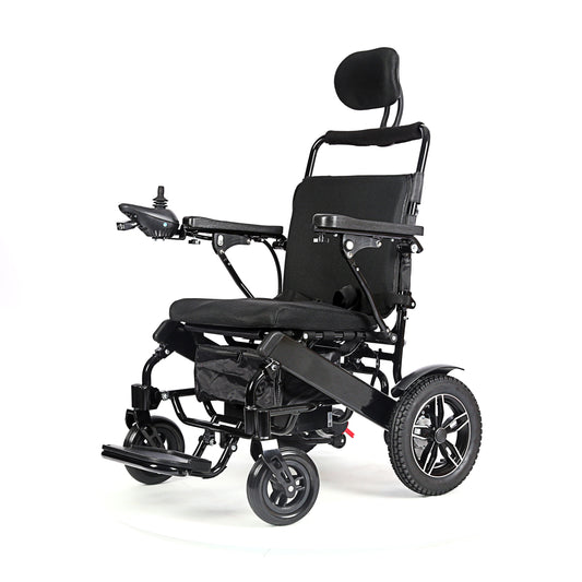 MN6021B-A 250W Handicapped Reclining Folding Electric Wheelchair With Headrest Dual Battery
