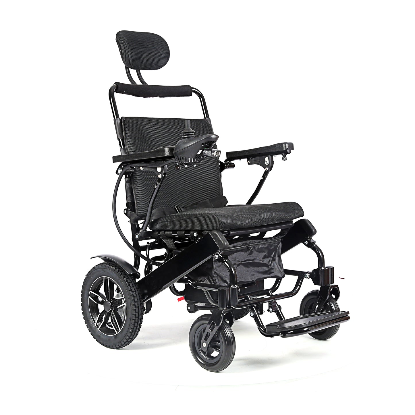 MN6021B-A 250W Handicapped Reclining Folding Electric Wheelchair With Headrest Dual Battery