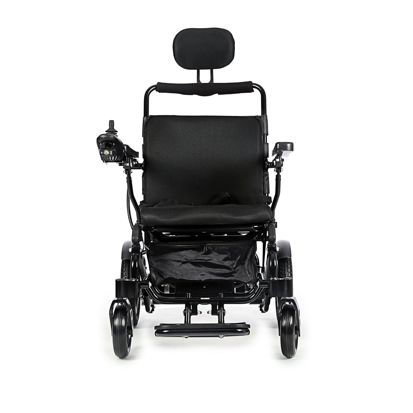 MN6021B-A 250W Handicapped Reclining Folding Electric Wheelchair With Headrest Dual Battery