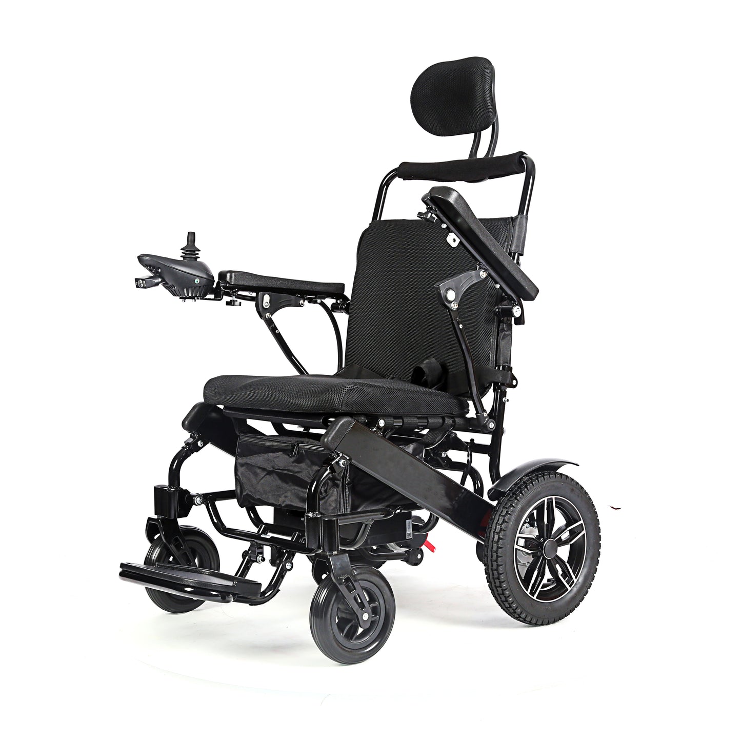 MN6021B-A 250W Handicapped Reclining Folding Electric Wheelchair With Headrest Dual Battery