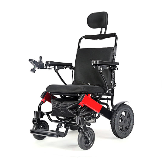 MN6021B 250W Handicapped Reclining Folding Electric Wheelchair With Headrest Dual Battery