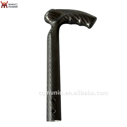 MUNIU Wheelchair Parts Carbon Fiber Push Handle Grip Adjustable Height Carbon Fibre Push Handles