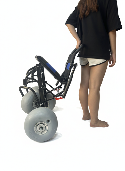 MN-BW04 Off Road Lightweight Foldable Beach Wheel chair All Terrain Disabled Beach Wheelchair For Sand