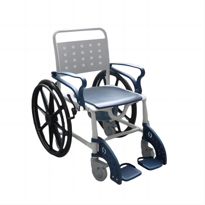 MN-8088B Heavy Duty Patent Plastic Lightweight 3-in-1 Folding Portable Commode Shower Chair Wheelchair Bath Chair