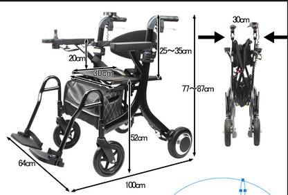 MN8869 Ultra Light Electric Walker Rollator for the elderly Seniors