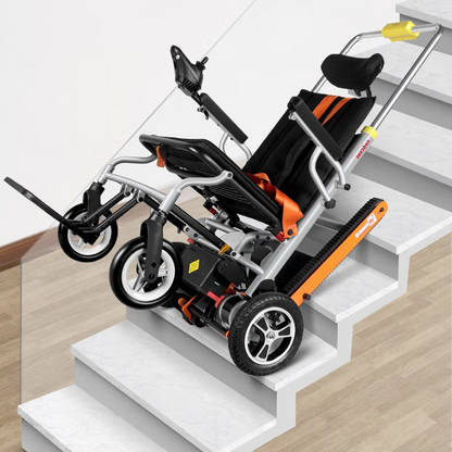 PL001 Rehabilitation Therapy Supplies Handicapped High Quality Hydraulic Track Electric Wheelchair Climber Stair Climbing Wheelchair