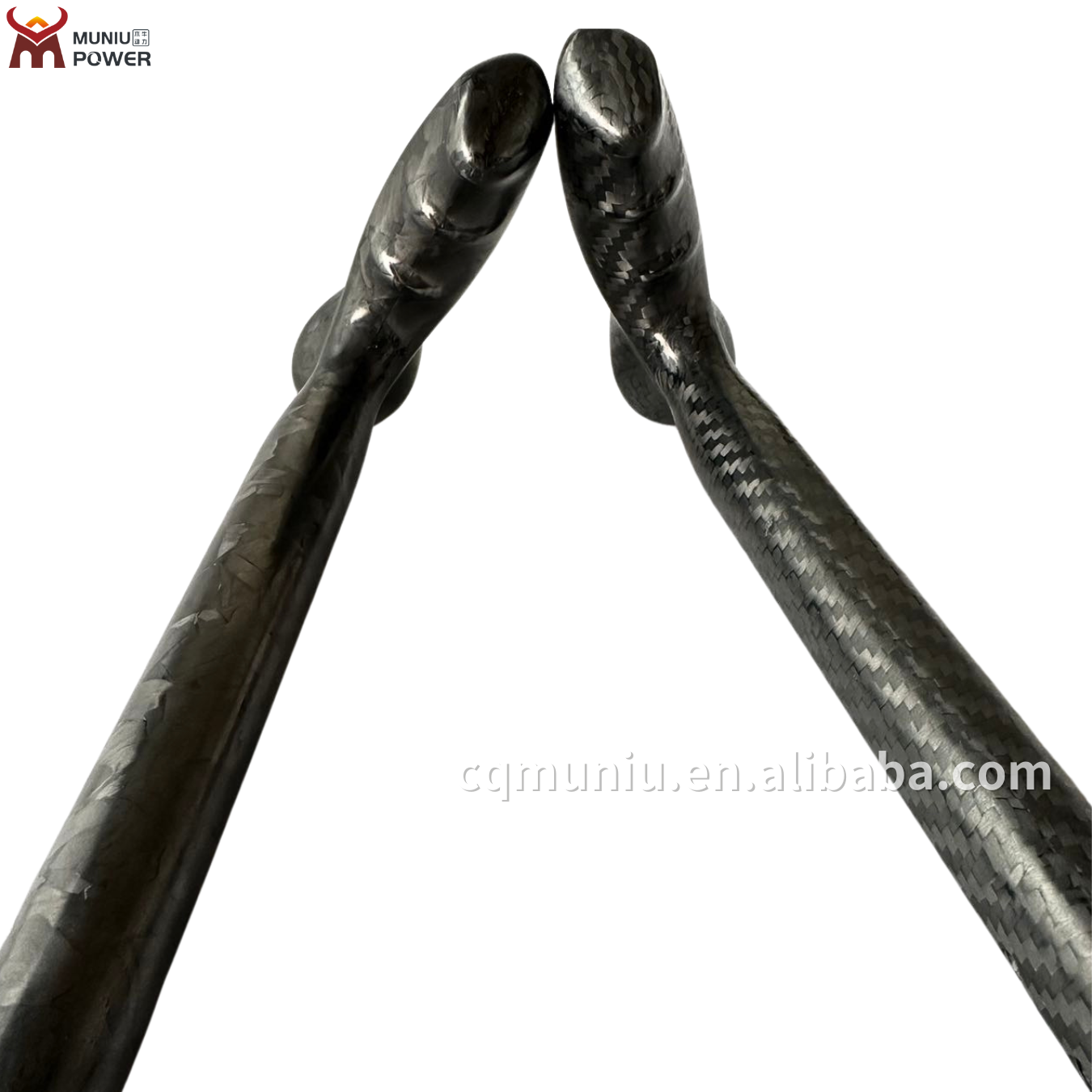 MUNIU Wheelchair Parts Carbon Fiber Push Handle Grip Adjustable Height Carbon Fibre Push Handles
