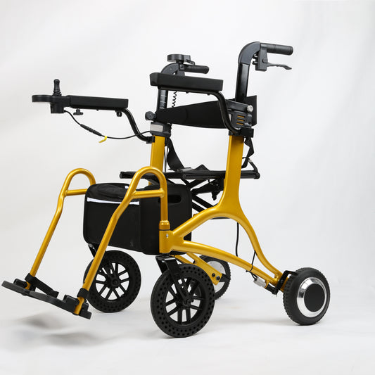 MN8867 4 in 1 Multifunction Lightweight Electric Rollator Walker Wheel Chair with Seat