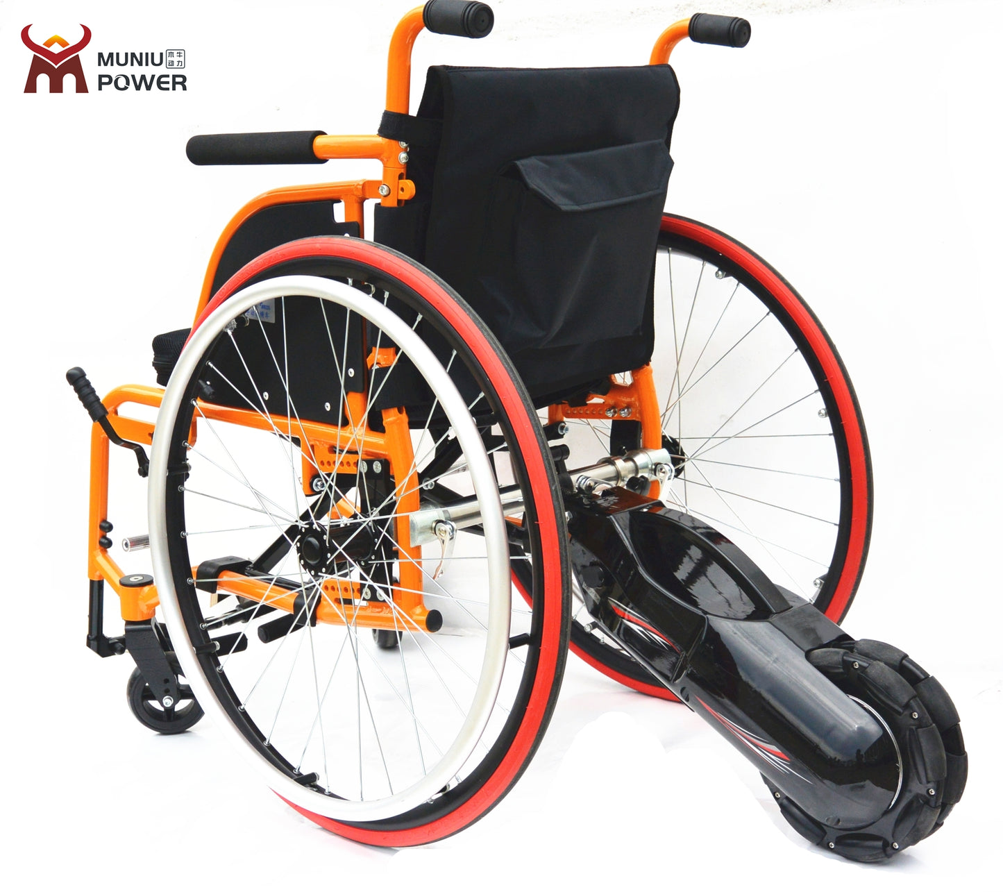 MN-B3 8 Inch Electric Wheelchair Conversion Kit Motor Assist Rubber Wheel