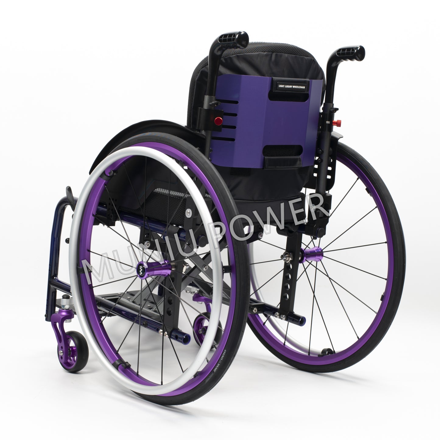 MN5806 Lightweight Semi Carbon Fiber Active Wheelchair Manual Leisure Foldable Sport Wheelchair Seat Width 36-38-40-42 cm