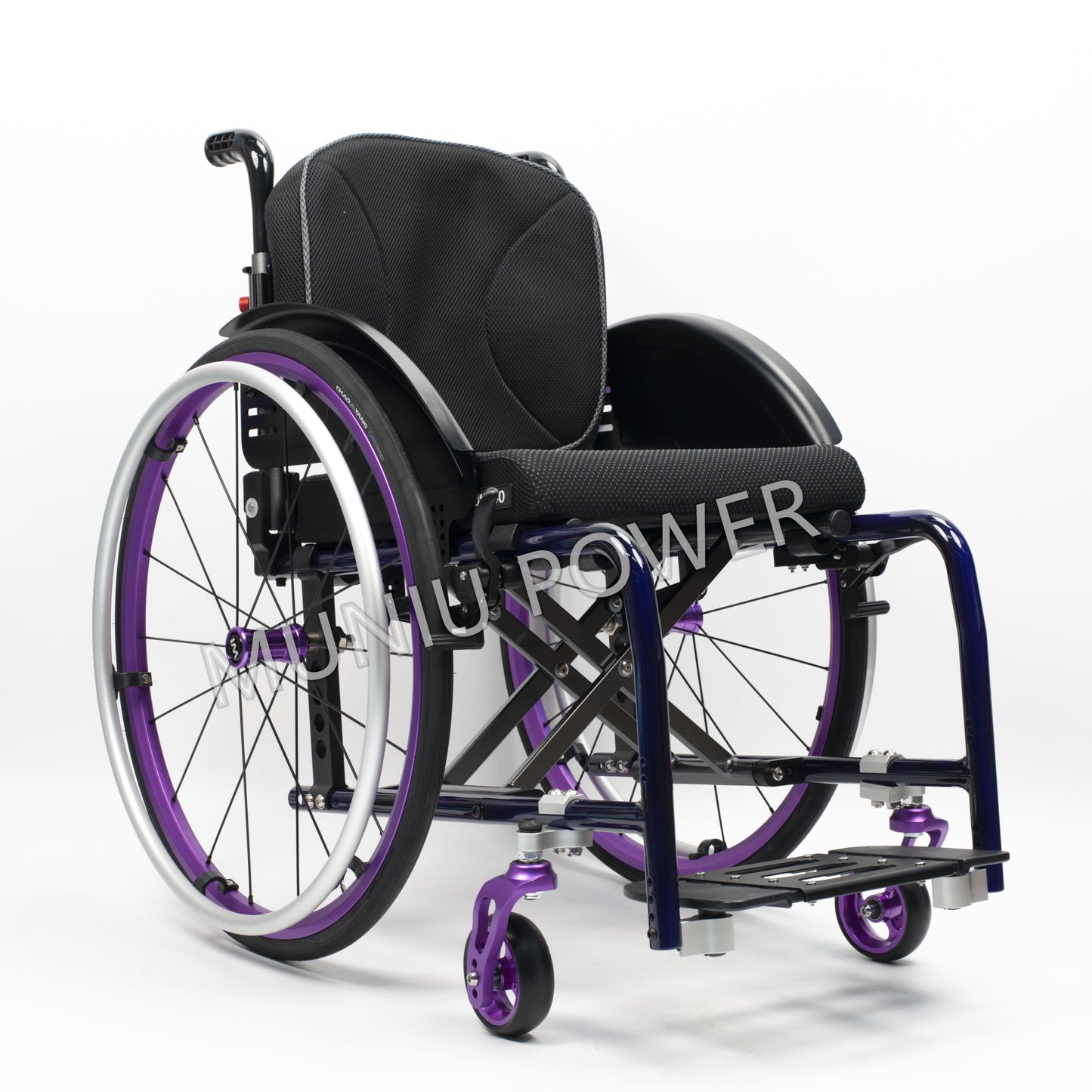 MN5806 Lightweight Semi Carbon Fiber Active Wheelchair Manual Leisure Foldable Sport Wheelchair Seat Width 36-38-40-42 cm