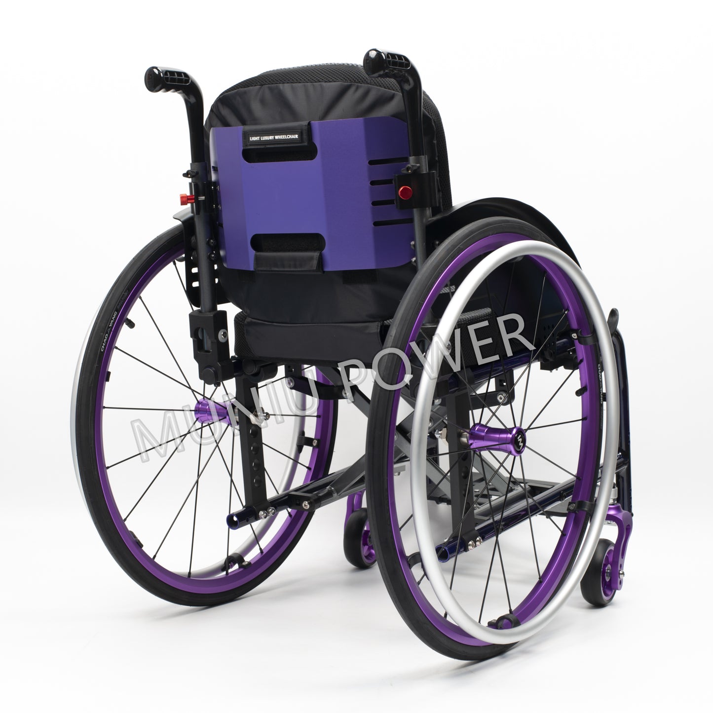 MN5806 Lightweight Semi Carbon Fiber Active Wheelchair Manual Leisure Foldable Sport Wheelchair Seat Width 36-38-40-42 cm