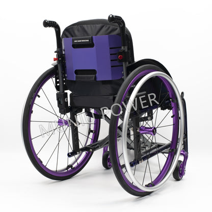 MN5806 Lightweight Semi Carbon Fiber Active Wheelchair Manual Leisure Foldable Sport Wheelchair Seat Width 36-38-40-42 cm