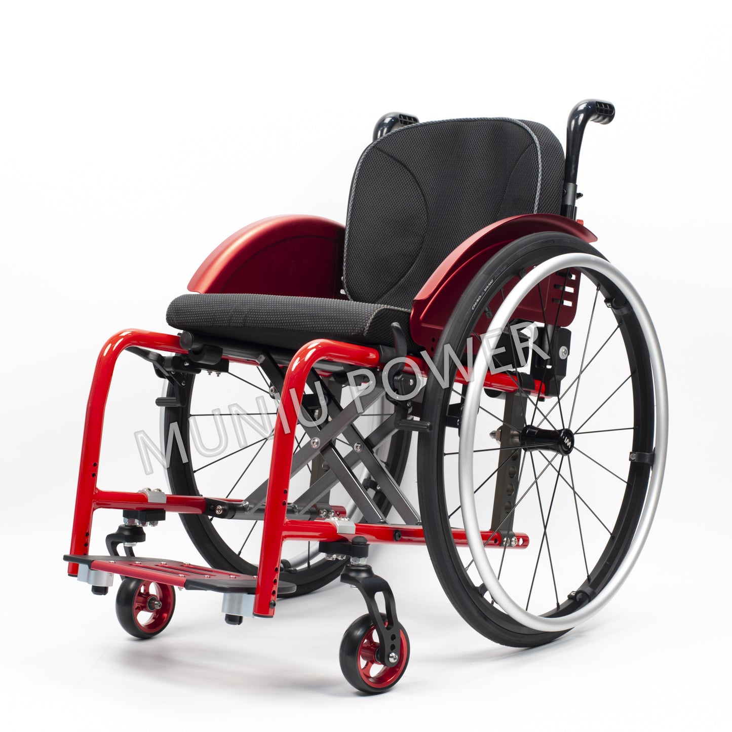 MN5806 Lightweight Semi Carbon Fiber Active Wheelchair Manual Leisure Foldable Sport Wheelchair Seat Width 36-38-40-42 cm